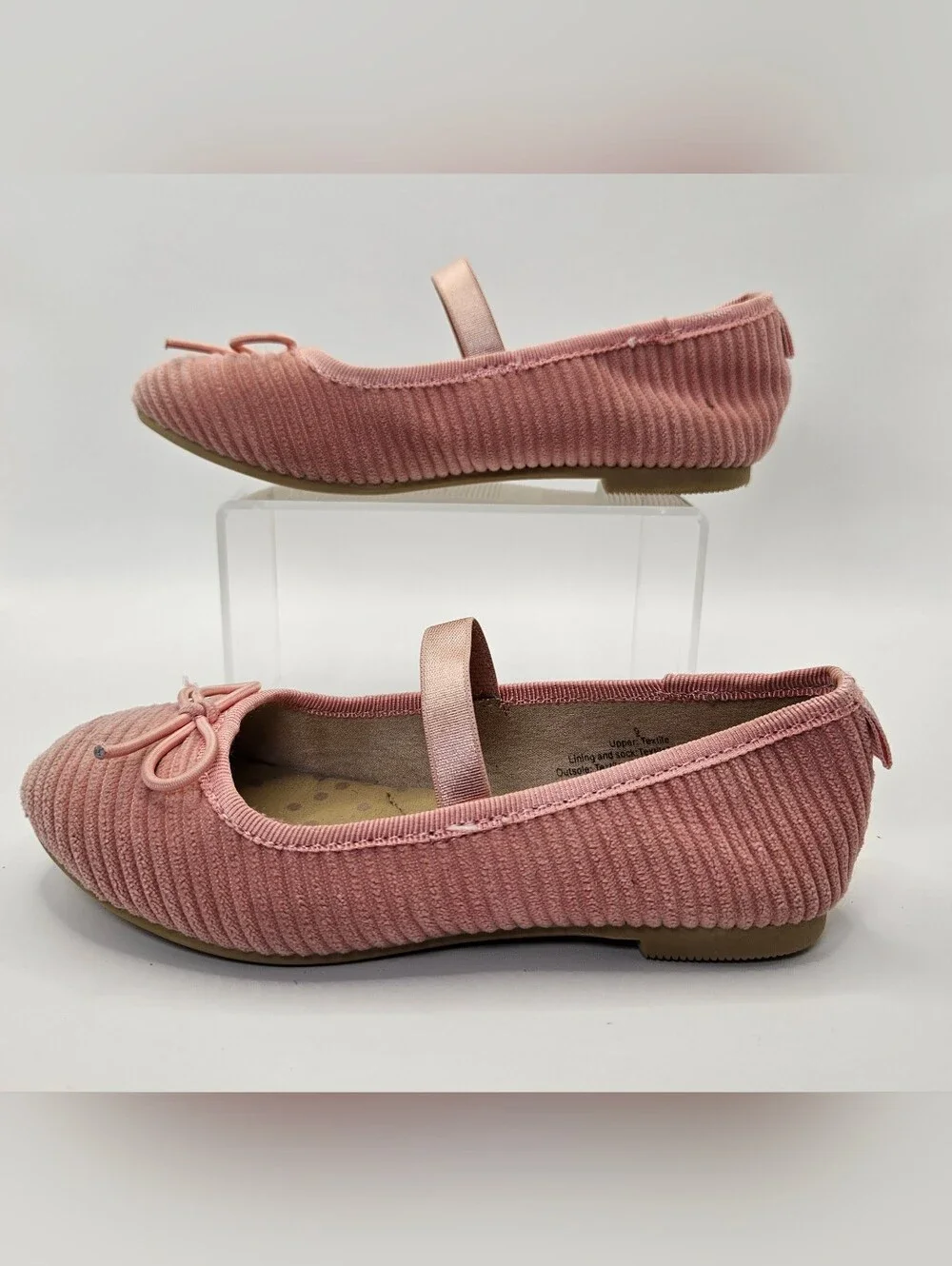 Cat & Jack Glitter & Dusty Rose Ballet Flats - 2 Pair Bundle. Size 9